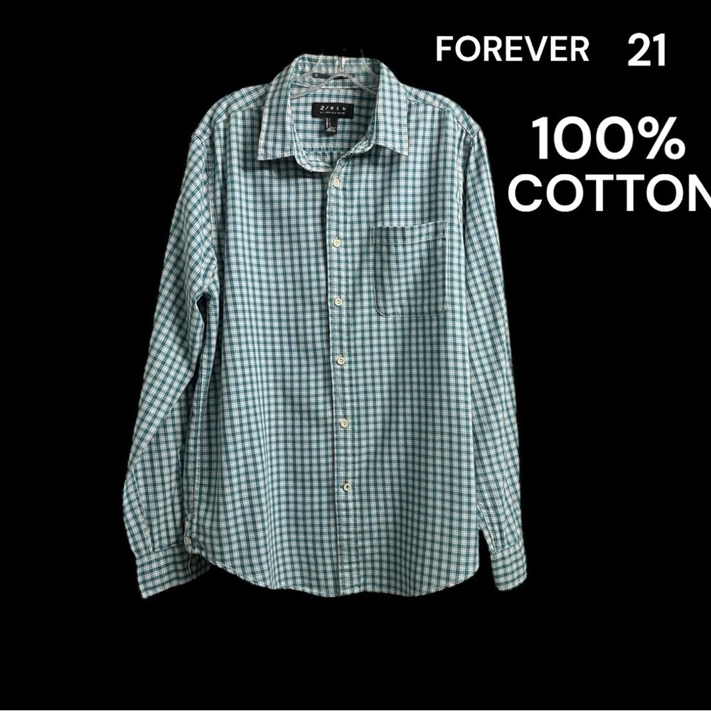Forever 21 (EUC) Men’s long sleeve button up shirt, size large